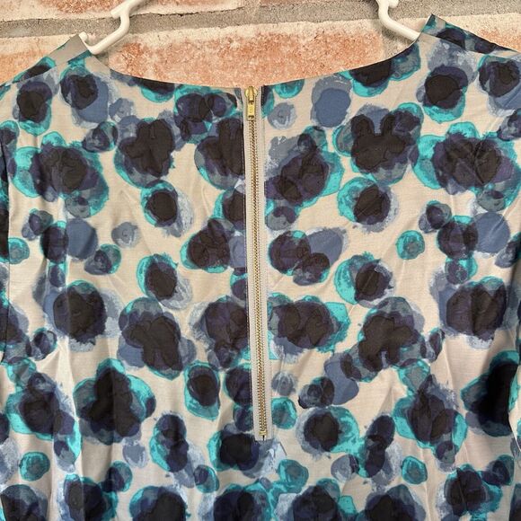 Boden Eliza Silk Blend Watercolor Print Blouse Blue Size 6 - Picture 8 of 9